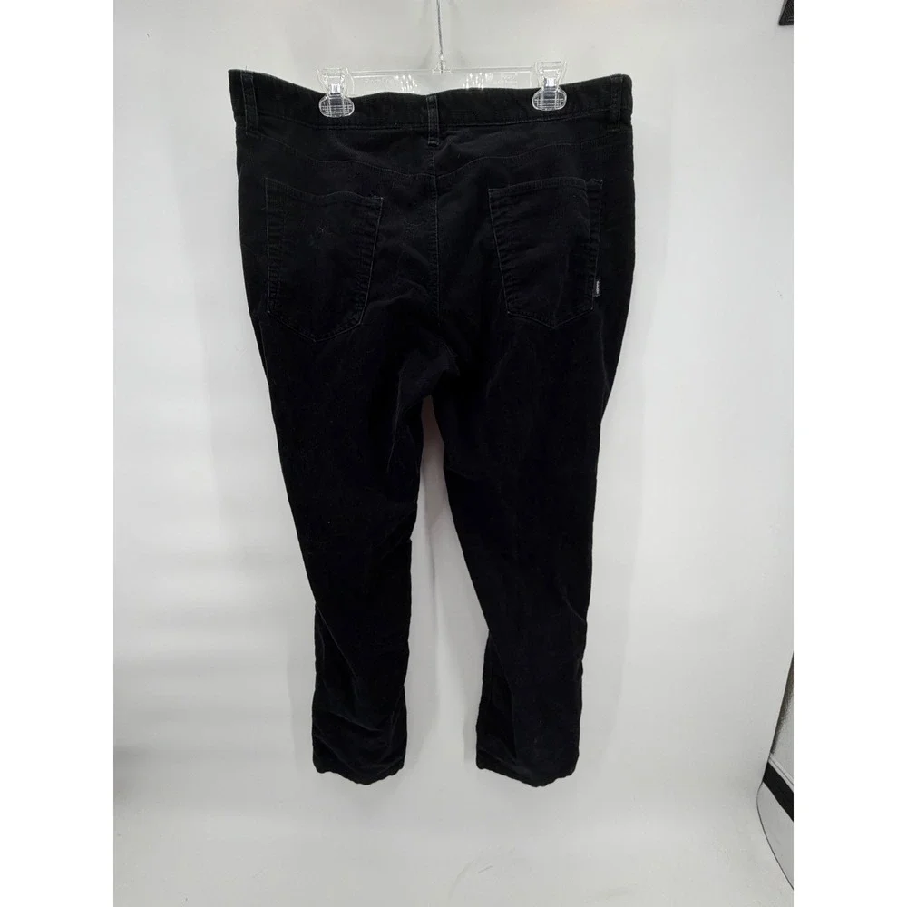 Alfani Men's Black Corduroy Pants 38x31 Slim Straight Stretch 5-Pocket FA22‎